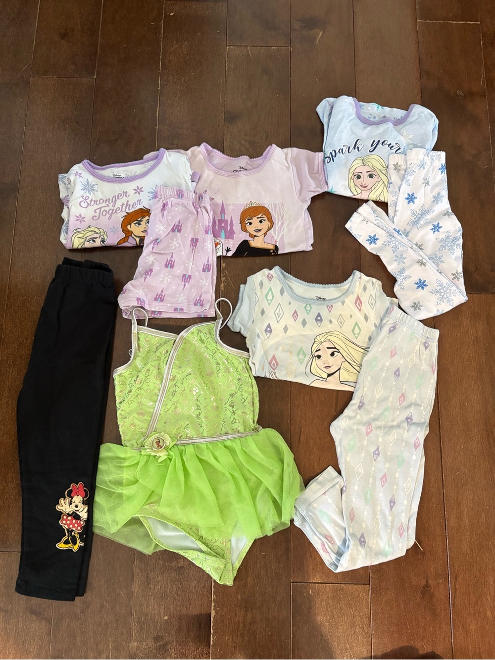 Disney Pajama, bathing suit, and legging bundle lot